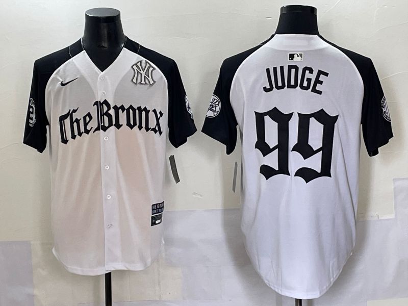Men 2025 New York Yankees #99 Judge White black Five generations Joint Name Nike MLB Jersey style 58->new york yankees->MLB Jersey